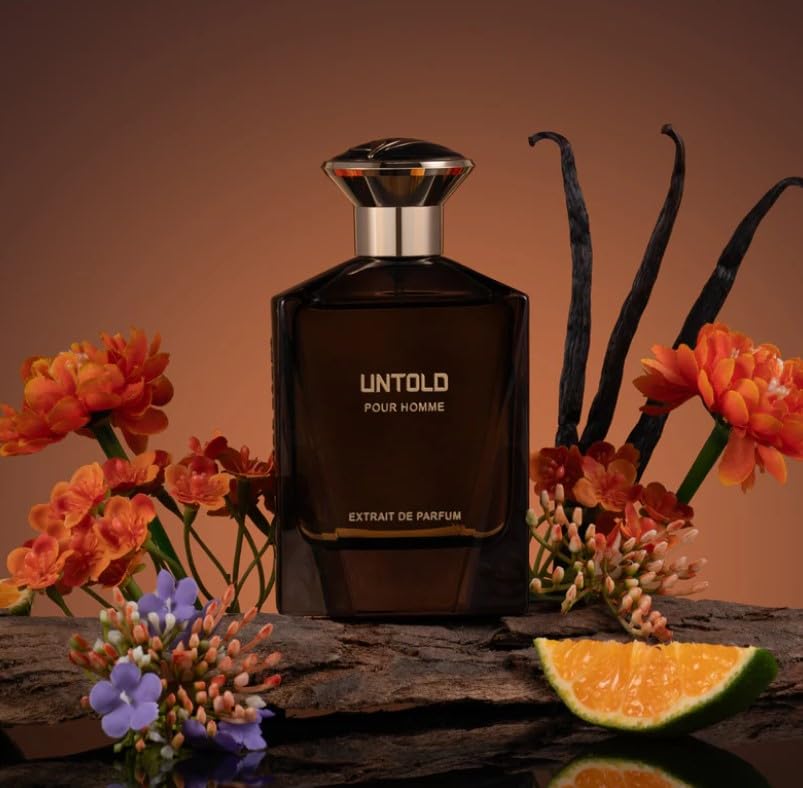 Untold Pour Homme Extrait De Parfum 3.4 Oz Cologne for Men | Long Lasting Eau de Parfum (10-12 Hours) | Made in USA | Perfect for Date Night, Office & Special Occasions