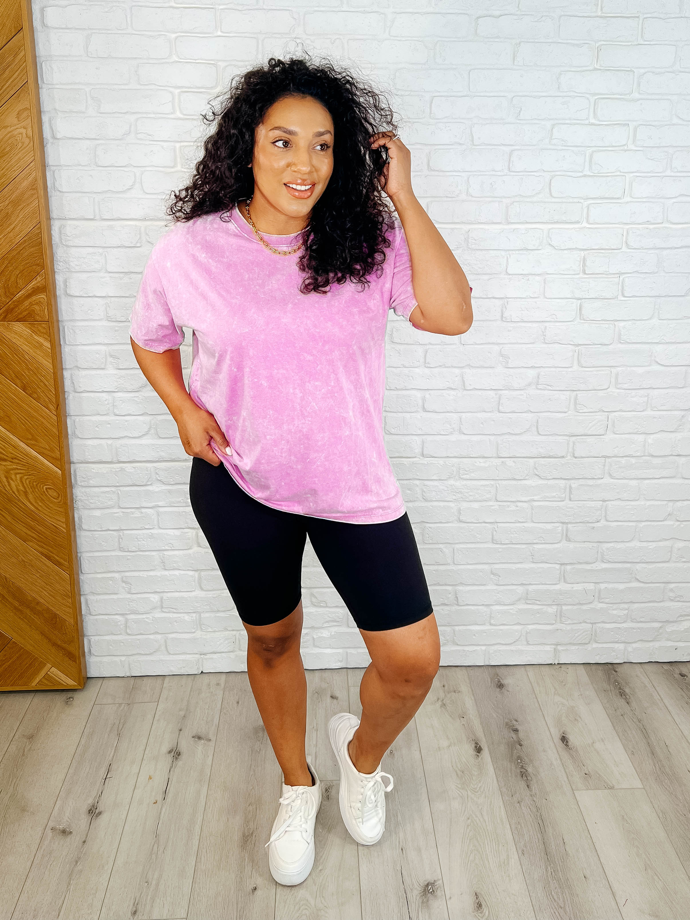 Stylish Bright Mauve Drop Shoulder Oversized T-Shirt for Women | Casual Basic Tee | Perfect for Everyday Wear, Outings & Layering