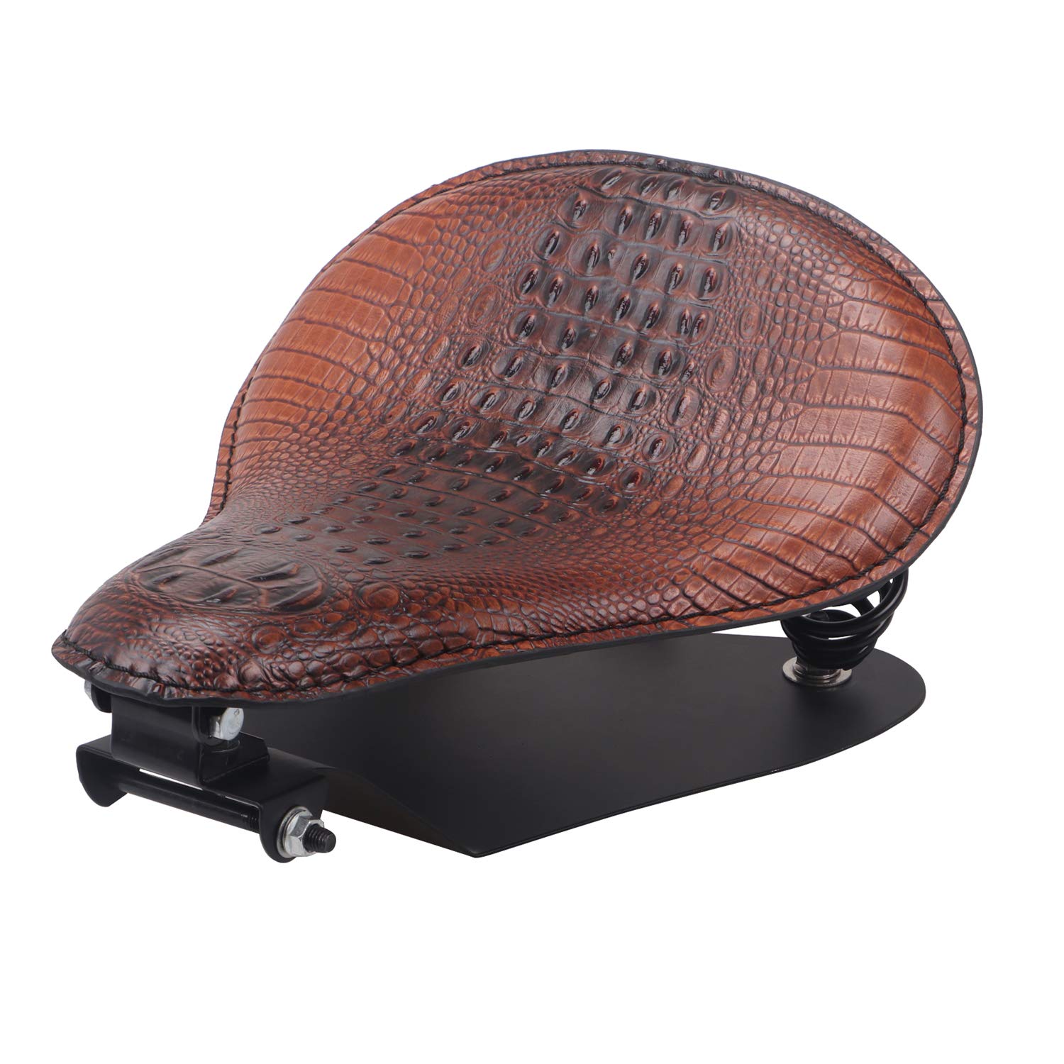 13-Inch Alligator Leather Motorcycle Cushion Pad with 3