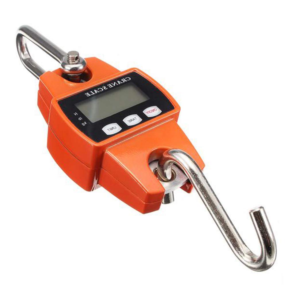 **Baluue Heavy Duty Digital Crane Scale - 1000lb Capacity Stainless Steel Hanging Scale for Fishing, Industrial Weighing & Outdoor Use - Portable Fish Scale with LCD Display for Hunting, Shipping & Warehouse**