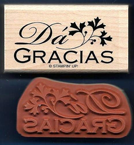 Spanish 'Da Gracias' Rubber Stamps for Card Making, DIY Crafts, Scrapbooking - Perfect for Teaching, Thanksgiving Celebrations & Handmade Greeting Cards