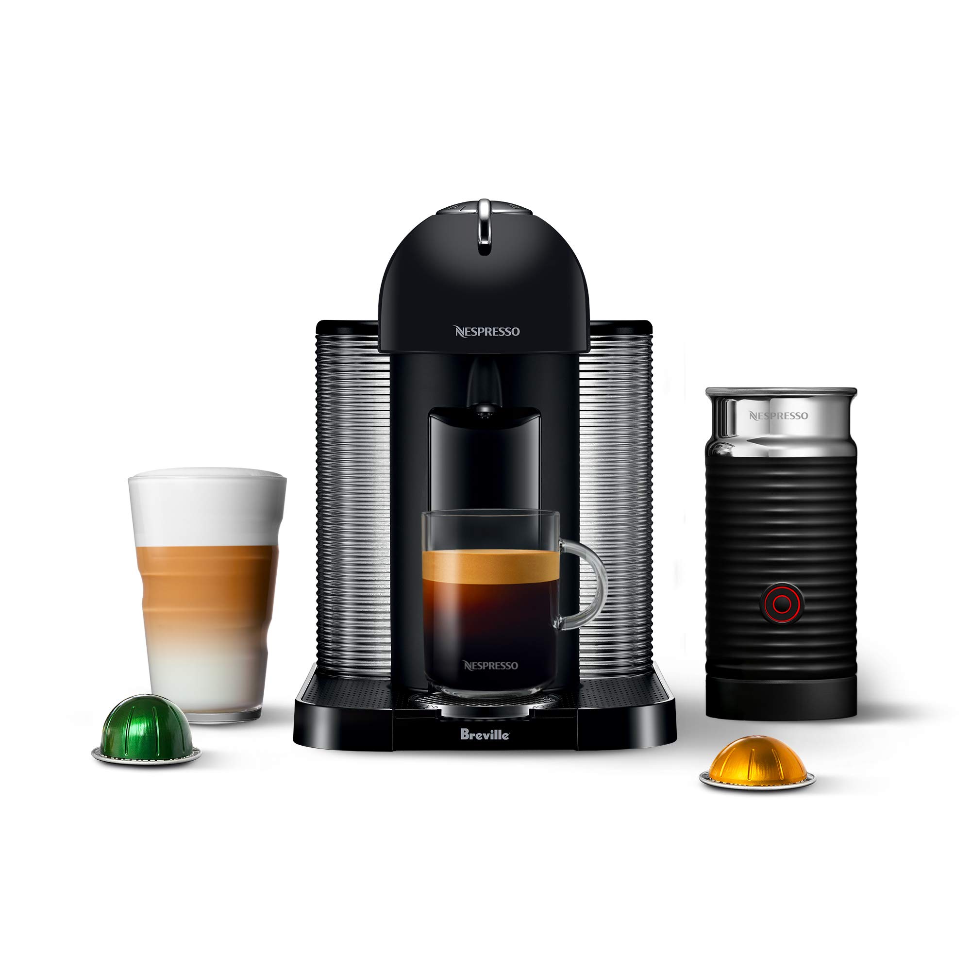 Breville Nespresso Vertuo Coffee & Espresso Machine with Aeroccino Milk Frother - Perfect for Home & Office Use