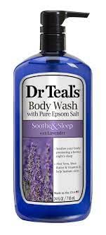 Dr Teal's Body Wash Combo Pack (48 fl oz) - Lavender Soothe & Sleep + Vitamin C Citrus Glow & Radiance - Hydrating & Relaxing Shower Gel for Dry Skin & Stress Relief - Perfect for Nighttime Routine & Self-Care