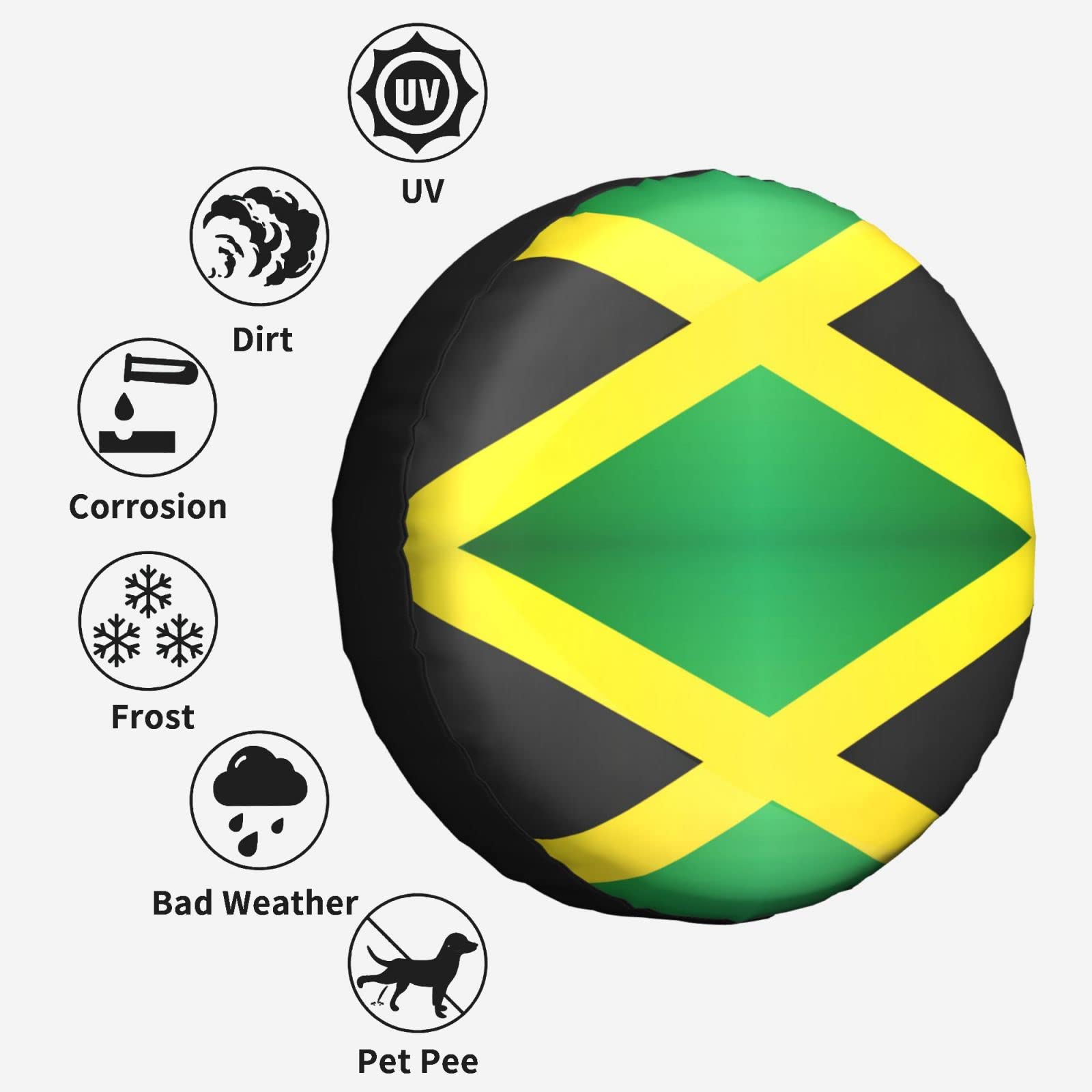 15 Inch Waterproof Spare Tire Cover for Camper, RV, SUV & Travel Trailer - Durable Wheel Protector for Camping & Outdoor Adventures