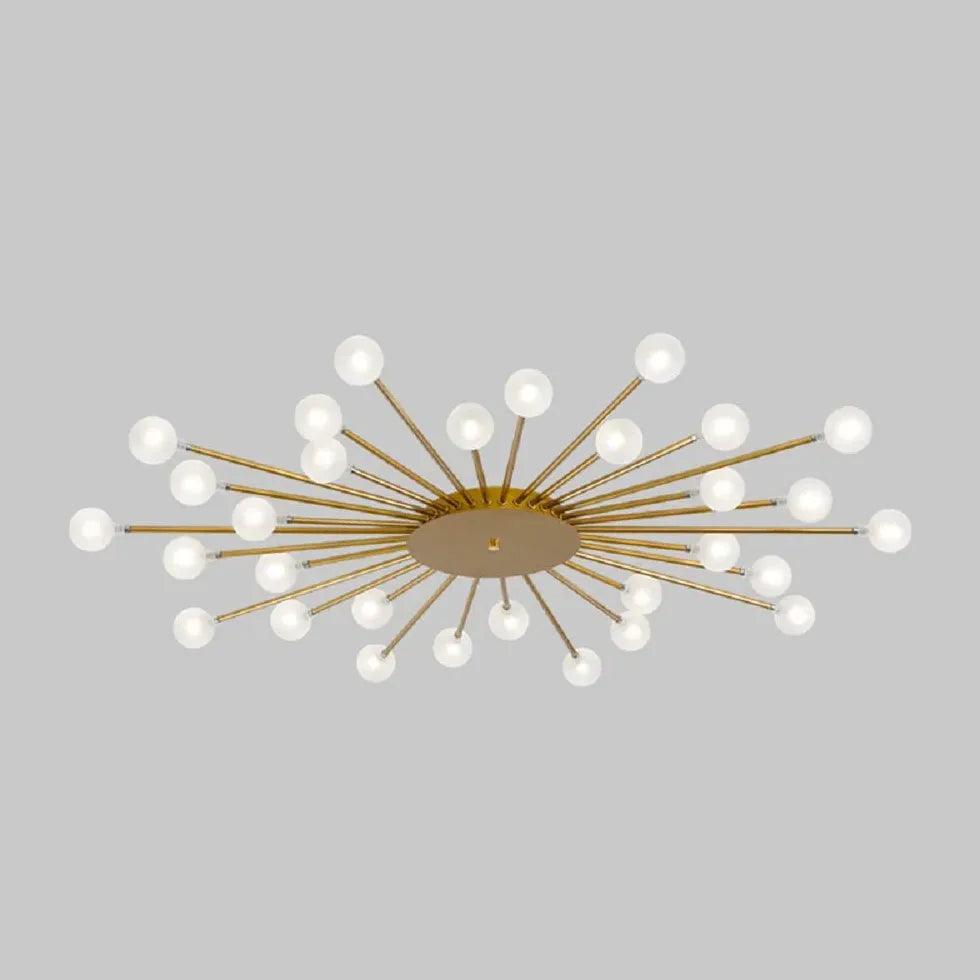 Modern Starburst Glass Pendant Light - Elegant Ceiling Fixture for Living Room, Dining Room & Bedroom - Energy Efficient LED Chandelier for Home Decor
