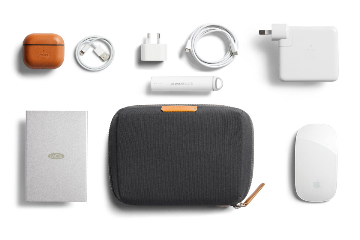 Bellroy Compact Tech Organizer - Slim Travel Cable Pouch for Phones, Chargers & Accessories | Perfect for Business Trips & Daily Commute