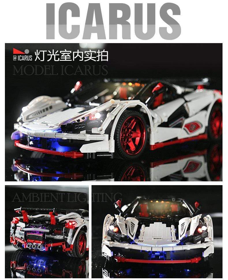 Mould King 13067 MOC 4562 ICARUS Supercar Building Blocks Set - 1:8 Scale Model Car Kit for Adults, Collectors & Hobbyists - Perfect for Home Display, Office Decor & Gift Giving