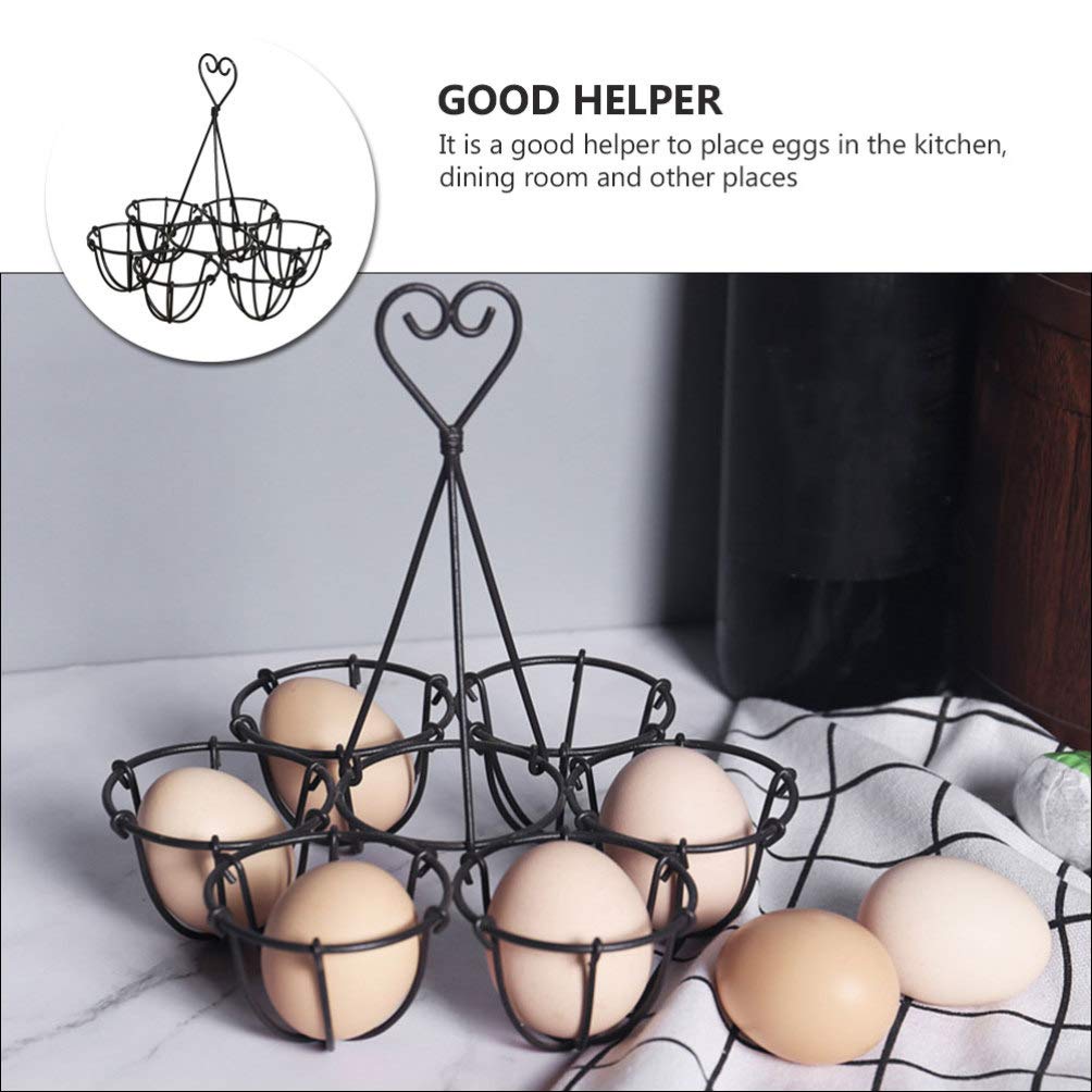 Stainless Steel Chicken Egg Holder - Countertop Egg Rack Organizer & Dispenser for 12 Eggs | Freestanding Wire Egg Basket Storage | Perfect for Farmhouse Kitchen Decor & Breakfast Buffet Display