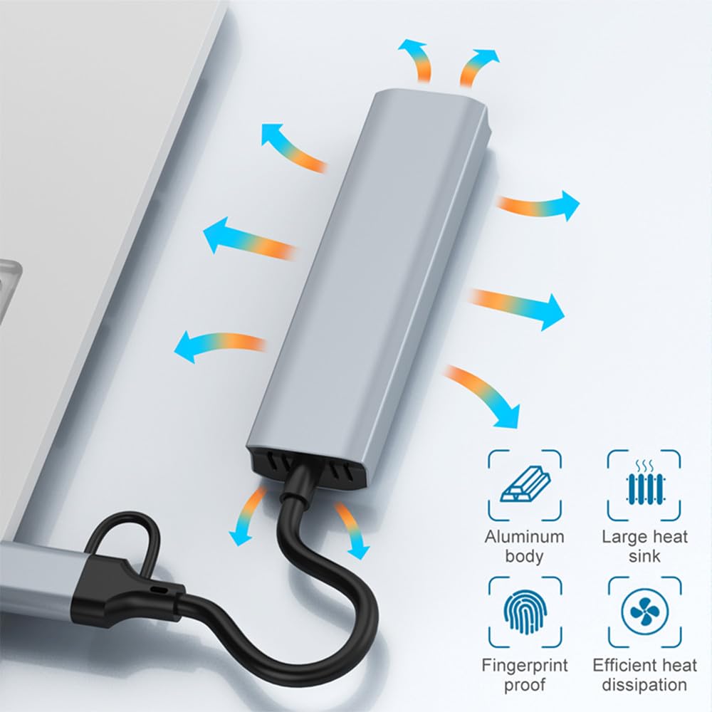 H.May 4-Port USB C Hub with USB 3.0 - 2-in-1 Type C & USB Splitter Adapter - High Speed Data Transfer - Compatible with MacBook Pro, iPad Pro, Dell, HP Laptops & Smartphones - Perfect for Home Office, Travel & Multi-Device Charging