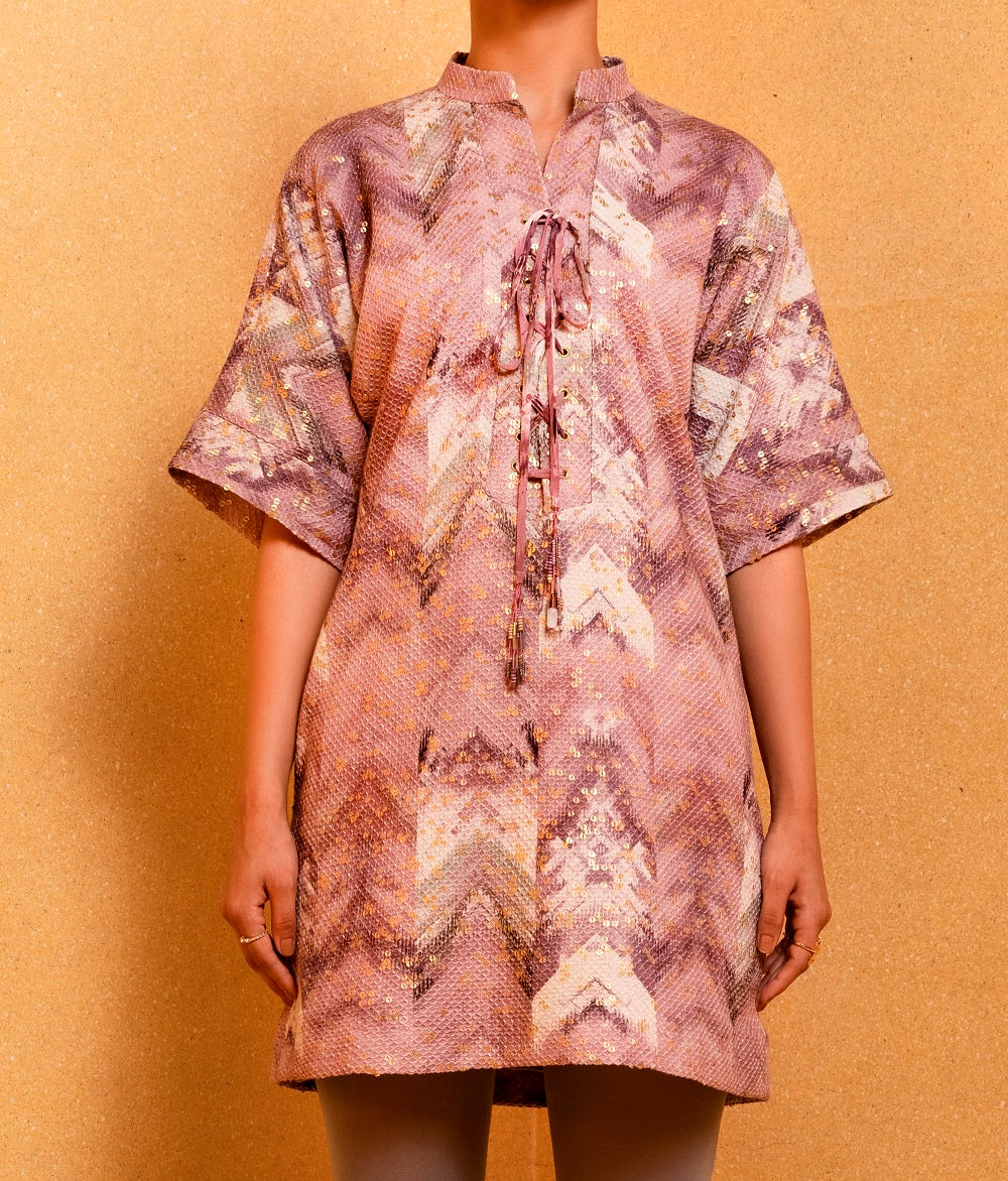 Lilac Floral Print Box Dress for Women - Elegant Summer Casual Wear for Parties, Dates & Office Outfits