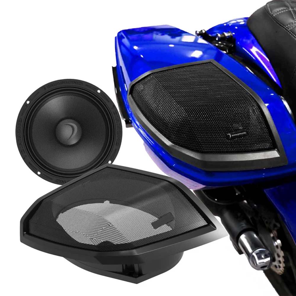 Diamond Audio MSMB84NEOLK24 2024+ Harley Davidson® Speaker Lid Kit with 8” NEO High Output Midbass - Perfect for Motorcycle Audio Upgrades & Custom Harley Sound Systems