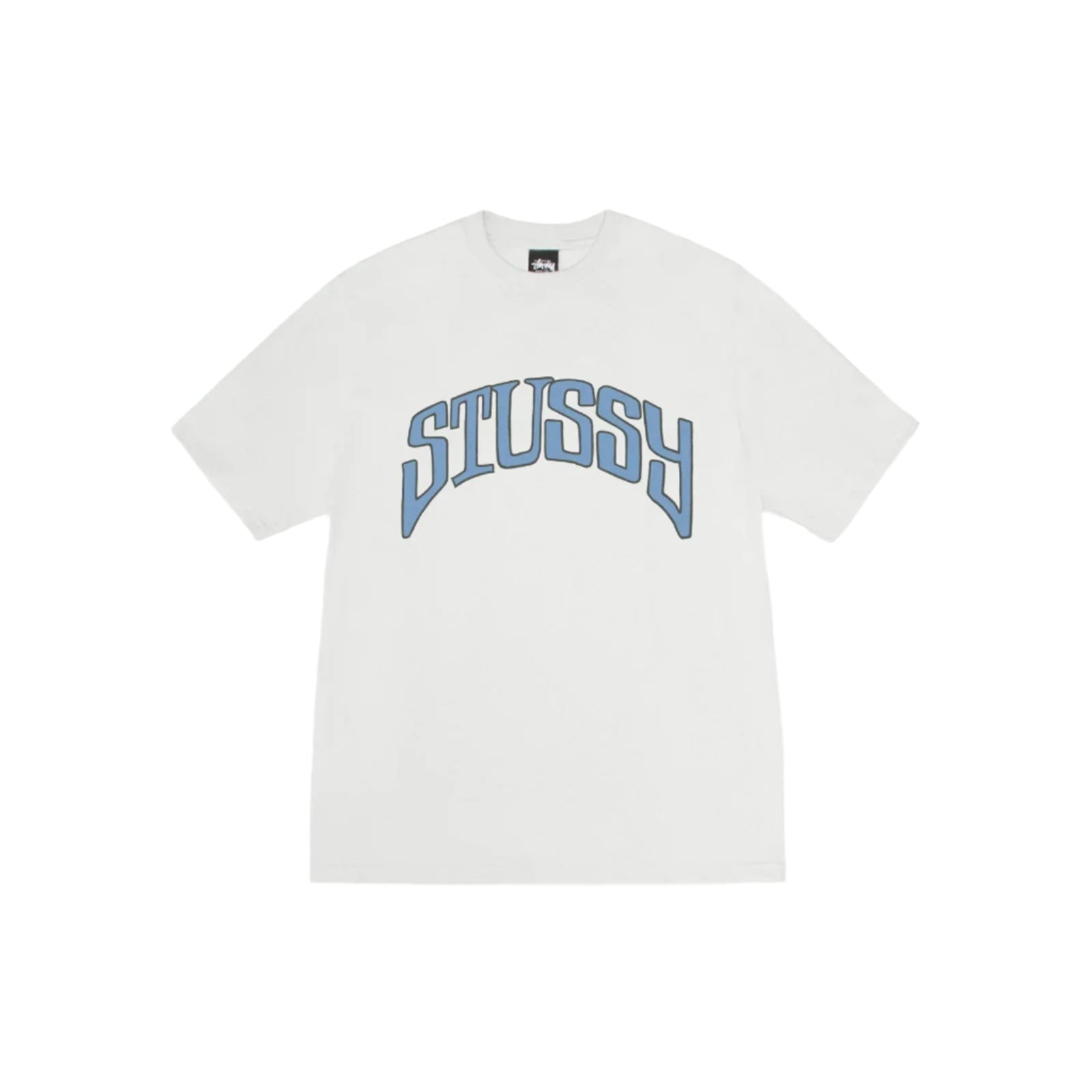 Stussy Arched Tee Pigment Dyed T-Shirt for Men | Vintage Washed Cotton Streetwear | Casual Wear & Urban Fashion
