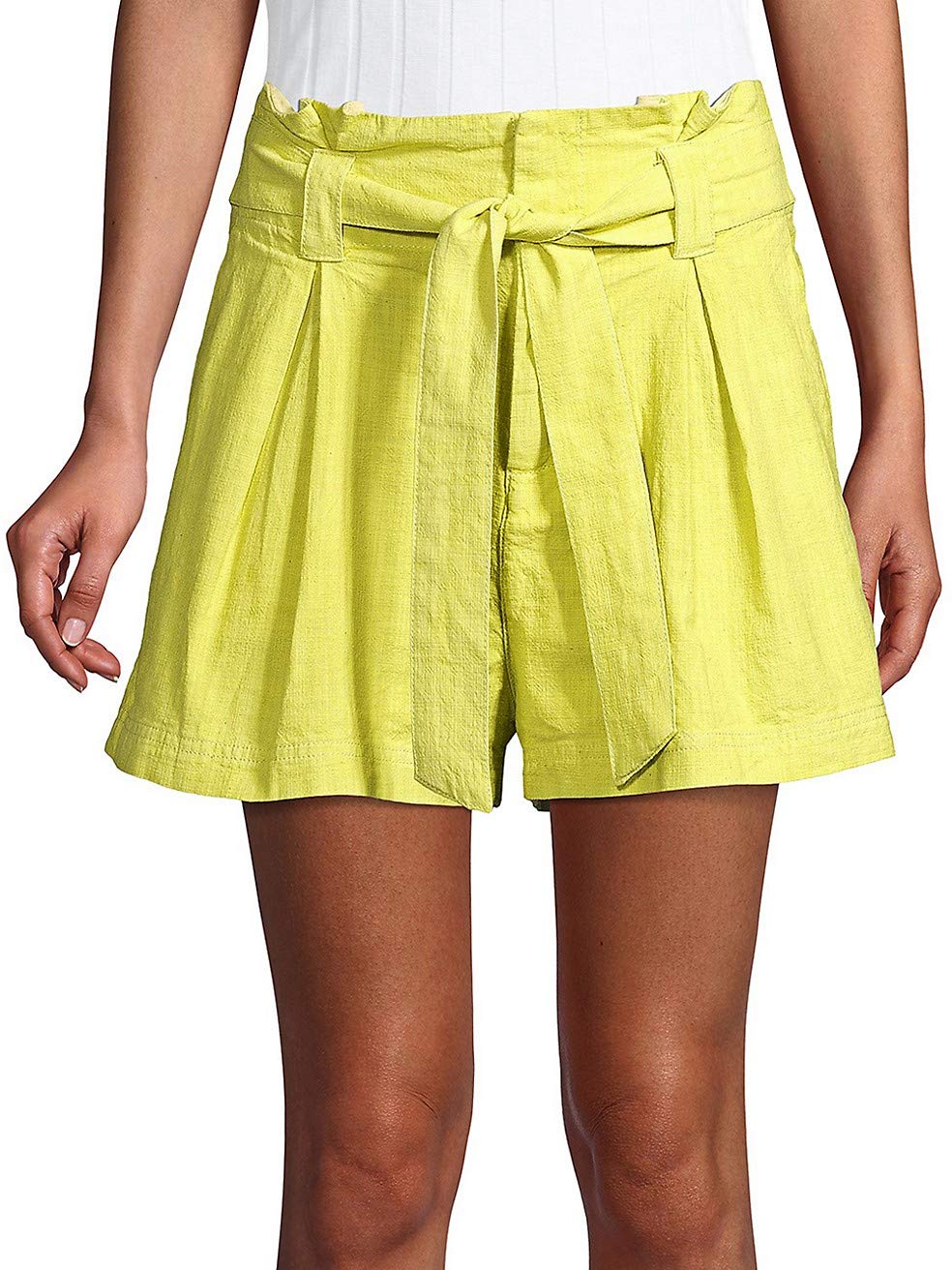 Free People Everywhere You Go High Waisted Denim Shorts - Women's Fashion Distressed Cutoff Shorts in Starfruit Size 8 | Perfect for Summer Outfits, Beach Vacations & Music Festivals