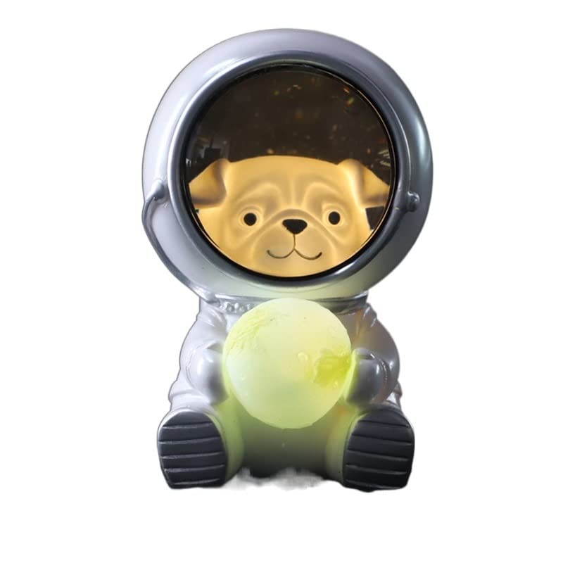 MLCX Astronaut LED Night Light - Creative Spaceman Lamp for Kids Room, Pet Lover Home Decor, Cute Bedside Lighting Gift (Puppy Glow) | Perfect for Nursery, Bedroom & Home Decoration
