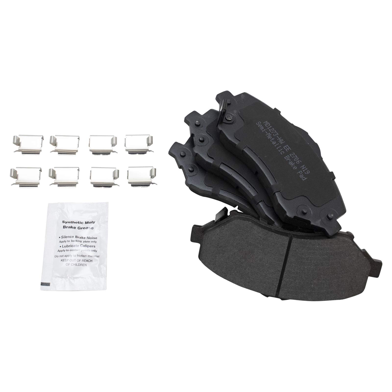 TRQ Front Brake Pad and Rotor Kit - Semi-Metallic Brake Pads & Rotors for 2007-2018 Jeep Wrangler JK - Perfect for Off-Roading, Daily Commuting, and Enhanced Stopping Power