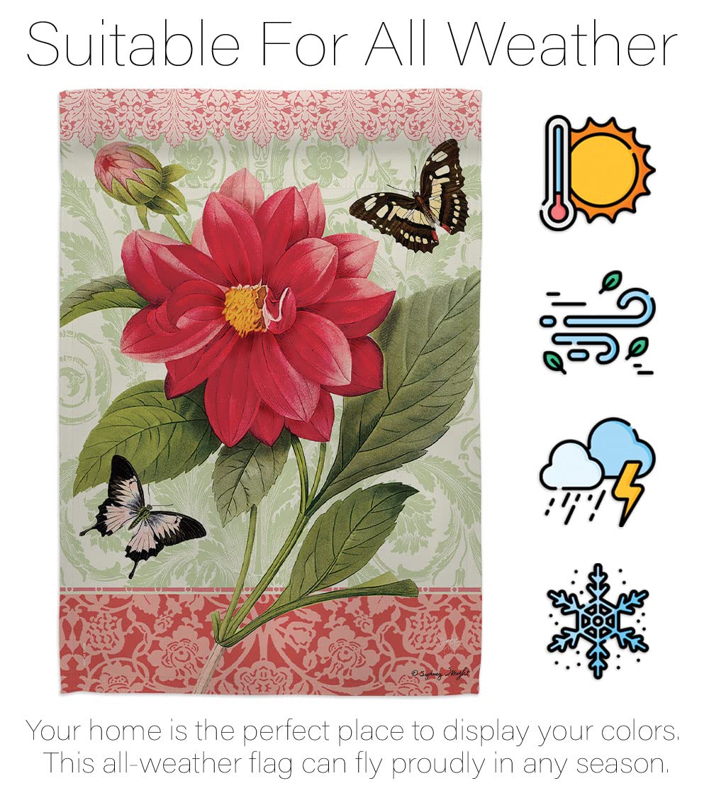 Double Dahlia Spring Floral Flags Set - 28