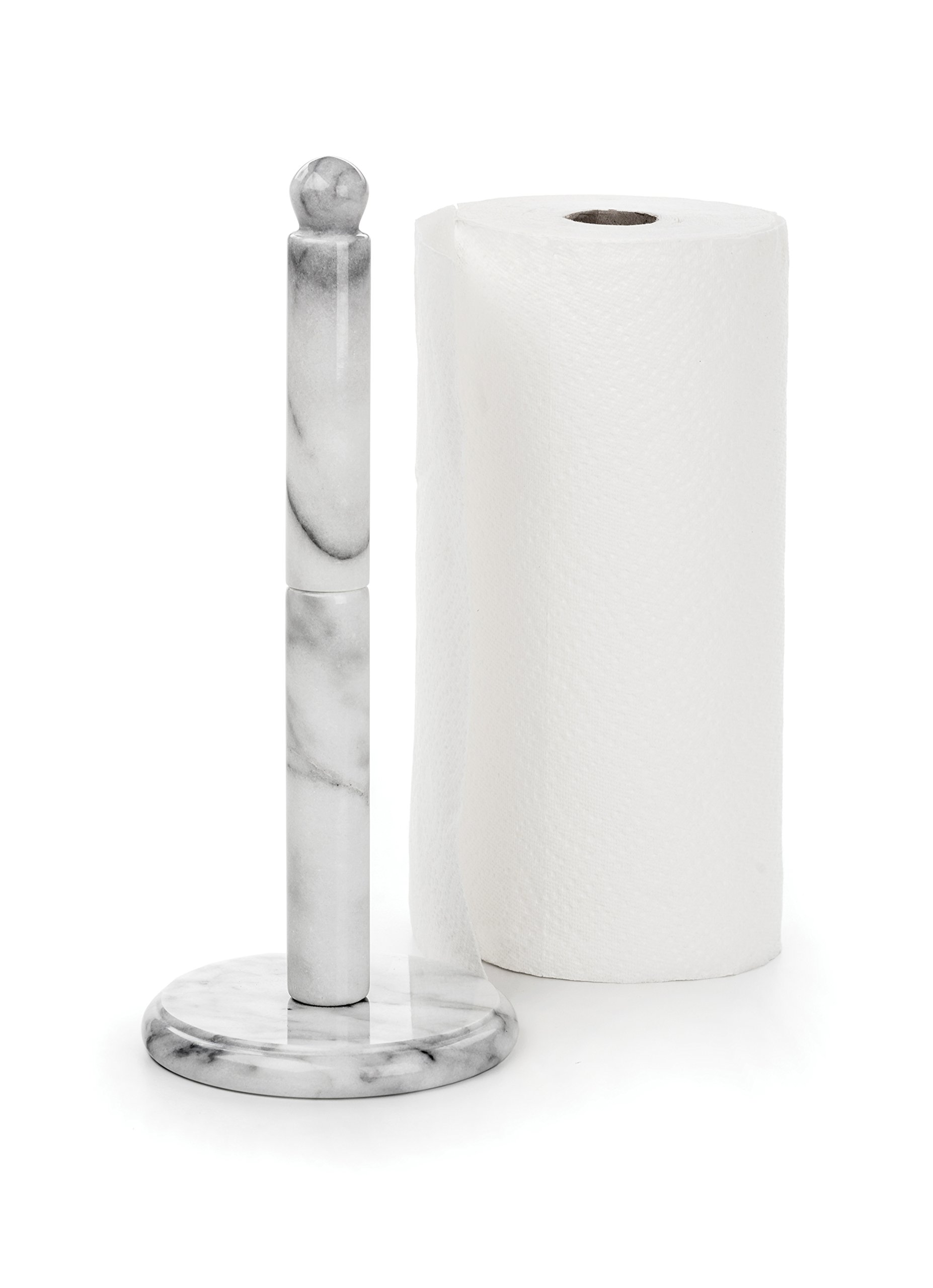RSVP International Marble Paper Towel Holder - Elegant Countertop Organizer 5.13