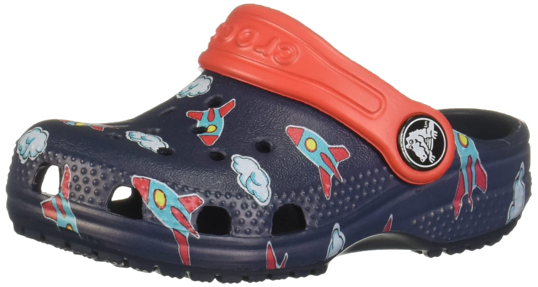 Crocs Kids' Classic Graphic Clog - Comfortable & Lightweight Water Shoes for Boys & Girls - Perfect for Beach, Pool, Playground & Everyday Wear