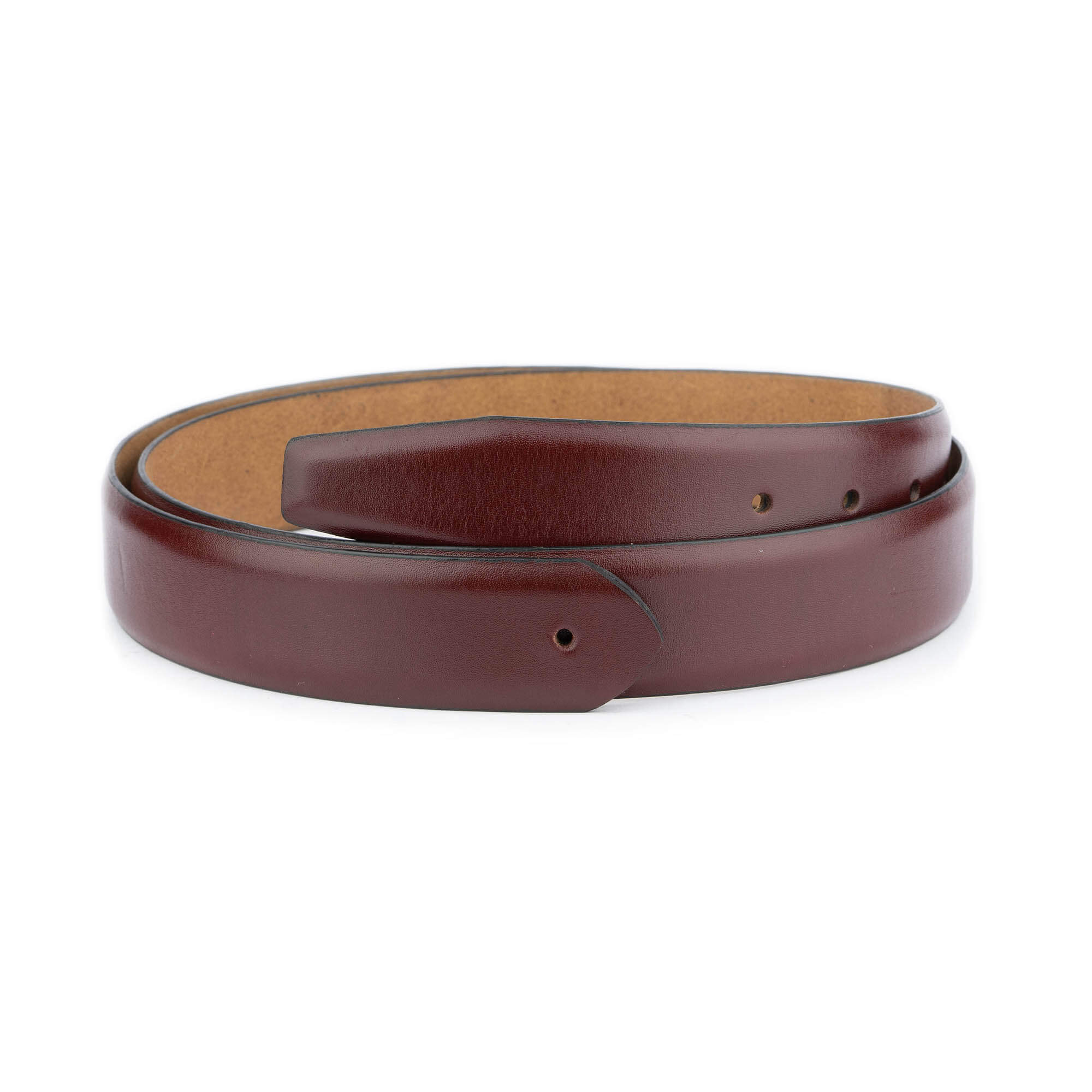 Men's Burgundy Leather Belt with Dunhill Buckle Replacement - Premium Dress Belt for Business, Office & Formal Occasions