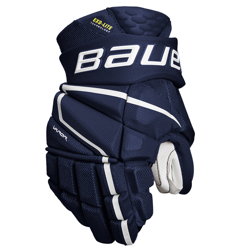 Bauer Vapor HyperLite Junior Ice Hockey Gloves - Lightweight Youth Hockey Gloves for Performance & Protection - Perfect for Practice, Games & Training