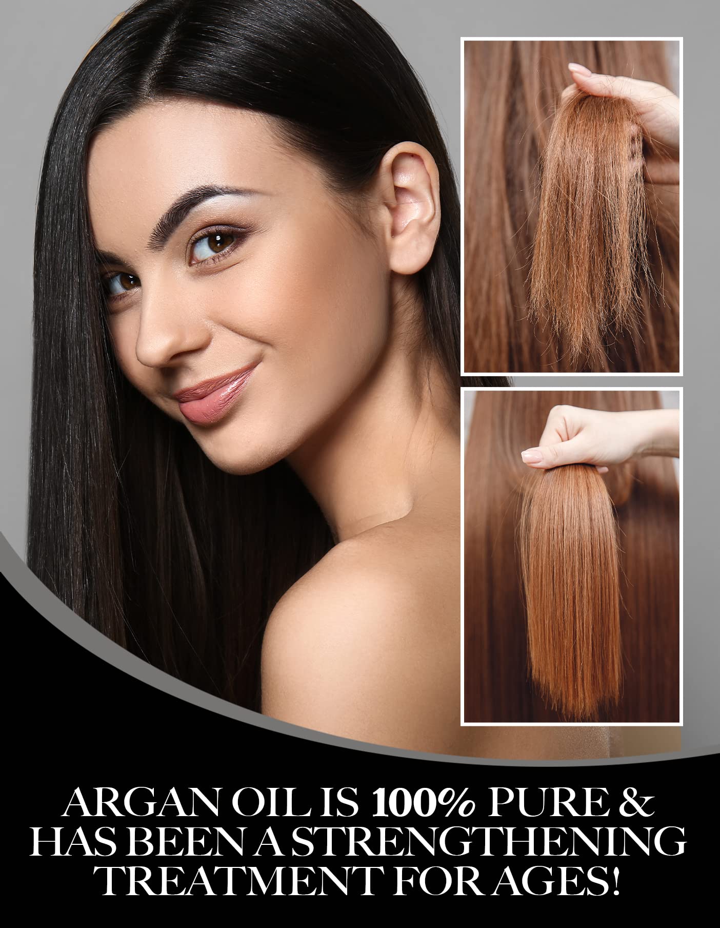 Ethereal Nature 99% Natural Hair Oil Blend with Argan Oil - 7.10 Fl Oz for Dry, Damaged Hair & Scalp Care | Nourishing Treatment for Shine & Growth | Perfect for Daily Use & Styling