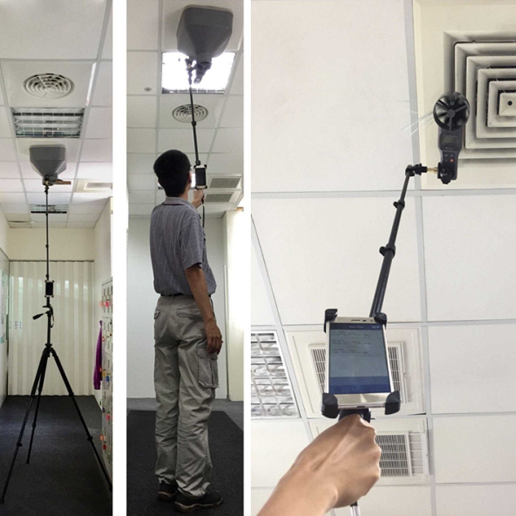 Bluetooth IAQ Anemometer Extension Rod - Portable Airflow Meter for HVAC, Duct Testing & Indoor Air Quality Monitoring | Perfect for Professionals & Home Inspectors