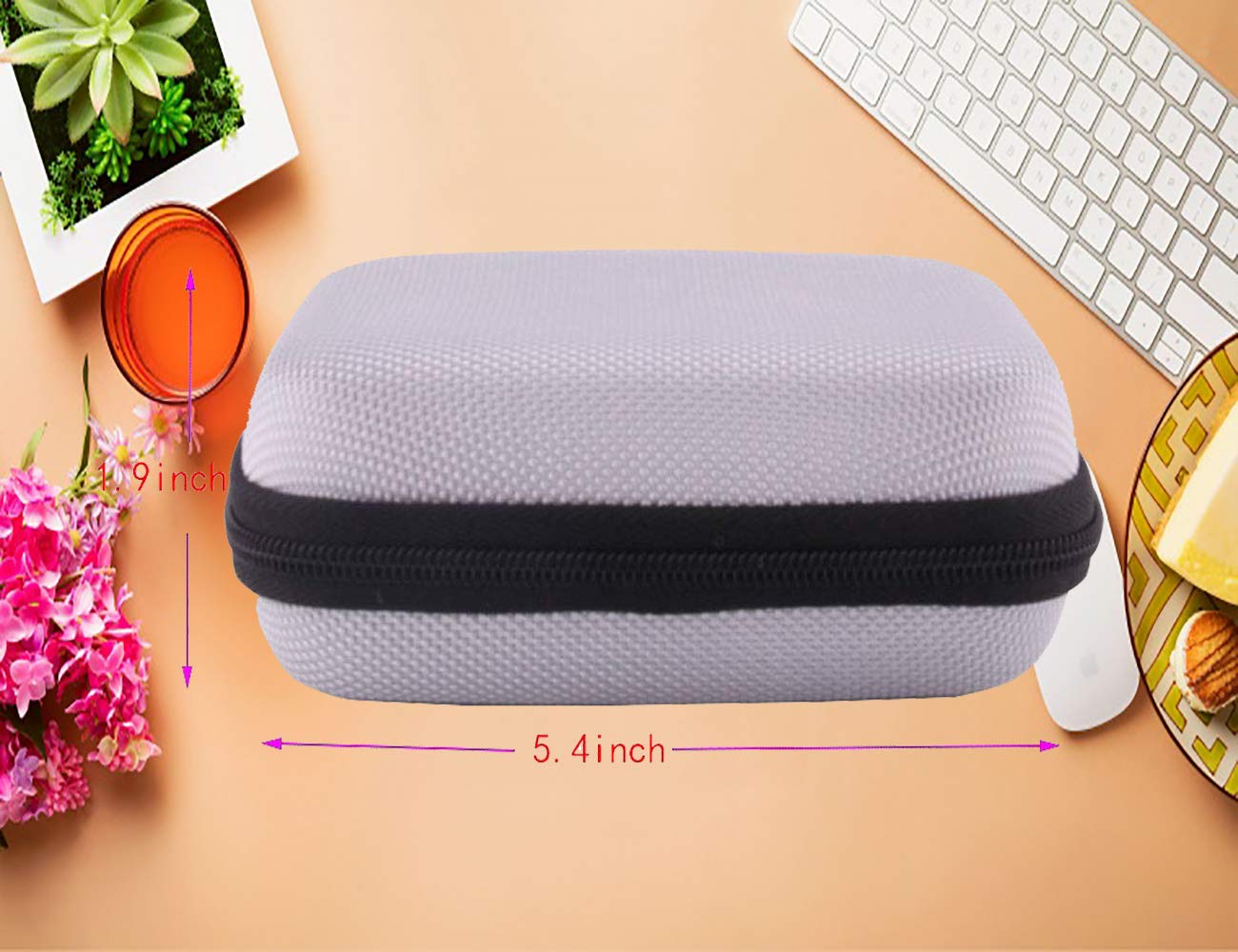 Canon Ivy Mini & Ivy 2 Mini Photo Printer Case - Hard EVA Protective Travel Storage for Canon Ivy CLIQ/CLIQ+/CLIQ2/CLIQ+2 Instant Cameras | Durable Gray Shell | Perfect for Travel, Home Storage & On-the-Go Printing Protection