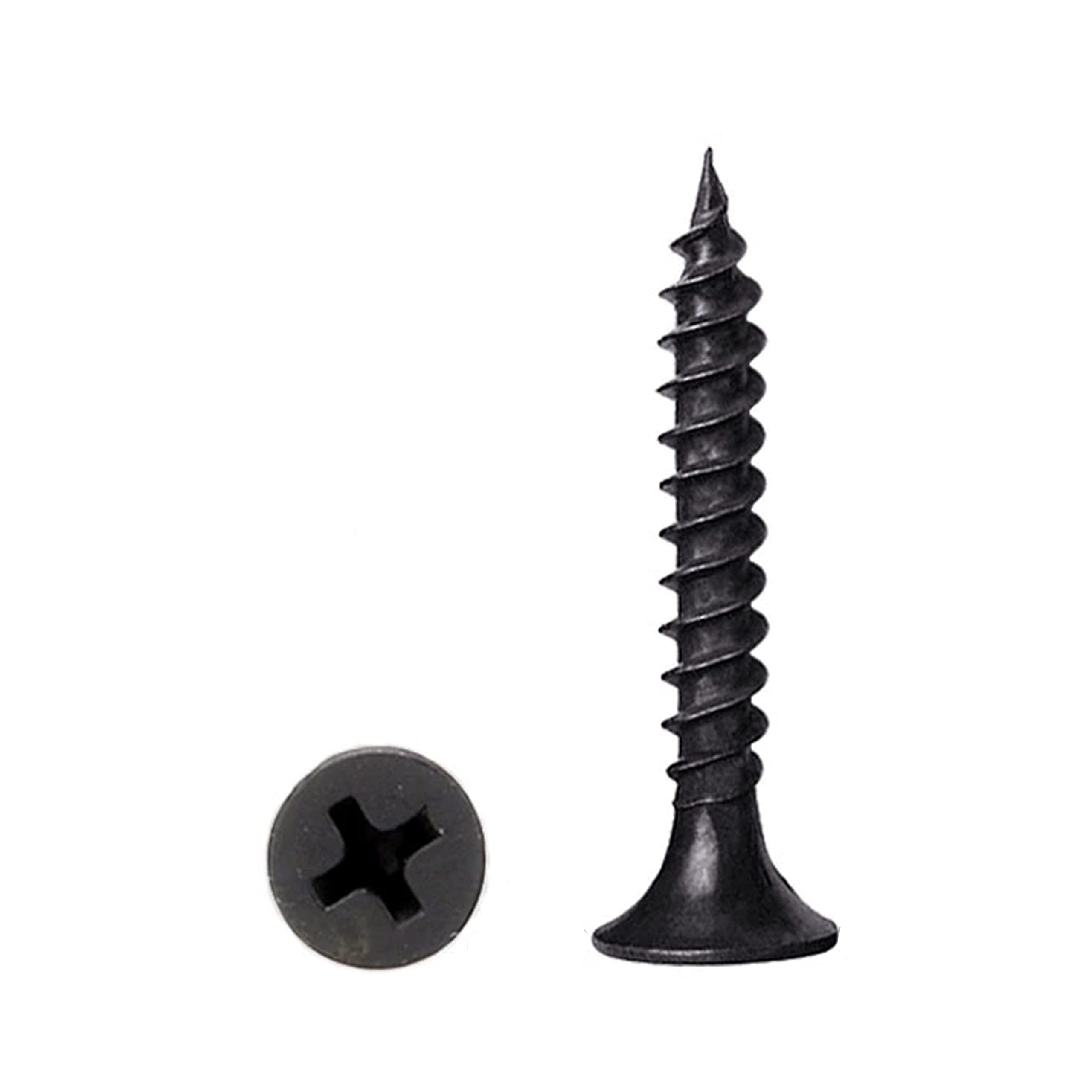 400 pcs #6 x 1'' (25mm) Wood Screws - Coarse Thread Drywall & Cabinet Screws, Phillips Flat Head Self-Tapping Screws for Woodworking, Home Repairs & DIY Projects - Perfect for Furniture Assembly, Drywall Installation & Cabinet Making