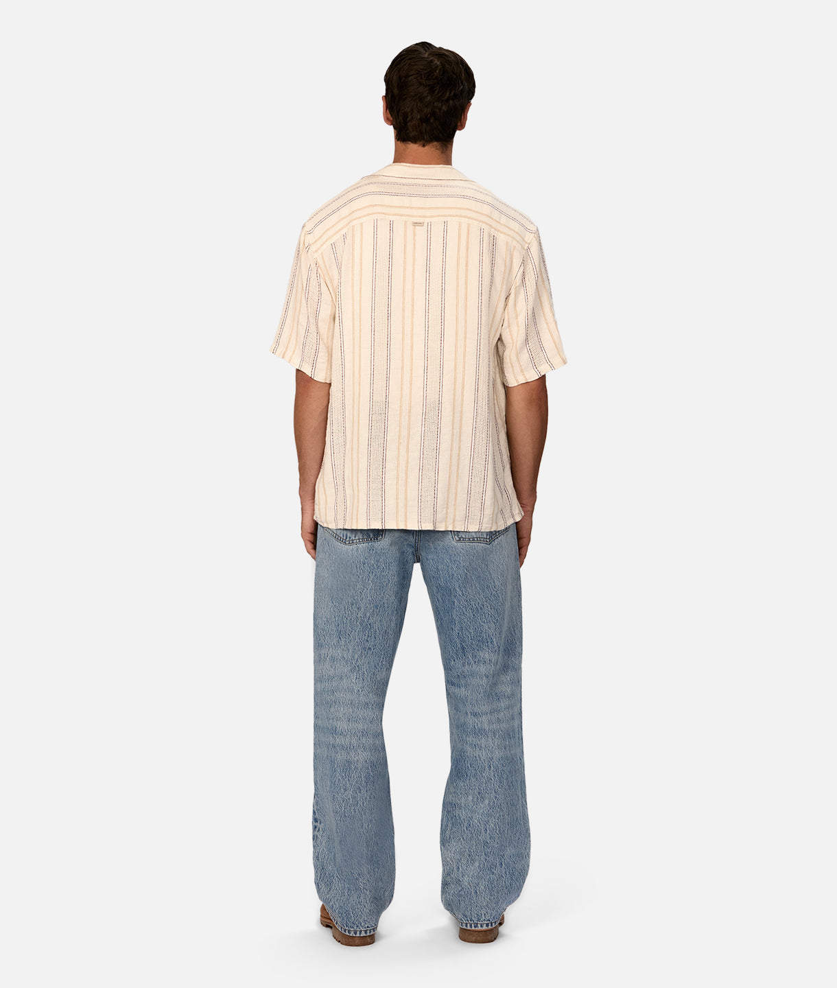 Lakeville Short Sleeve Shirt for Men - 100% Cotton Casual Button Down Shirt in Natural Color | Perfect for Summer Outings, Office Wear & Weekend Relaxation