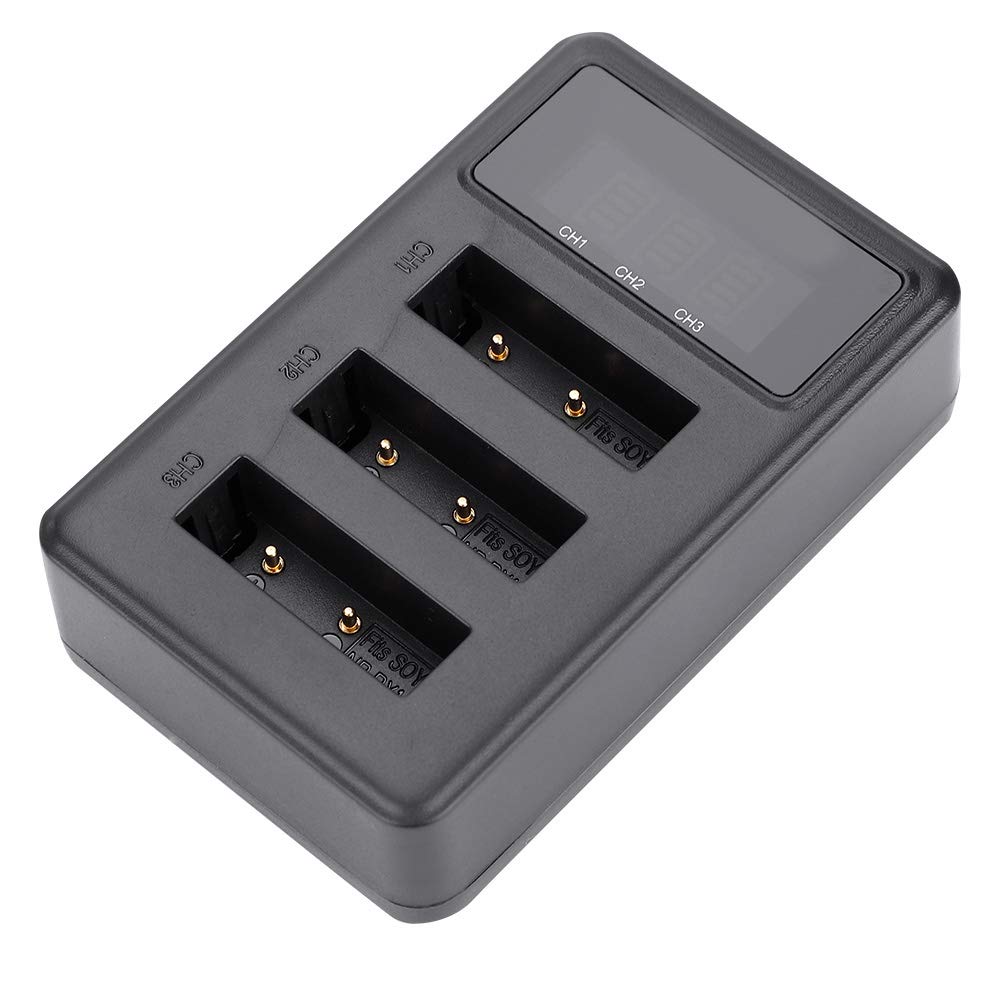 NP BX1 USB Charger - 3 Slot Portable Action Camera Battery Charger | Fast Charging Accessory for NP BX1 Cameras | Perfect for Travel, Outdoor Adventures & Vlogging