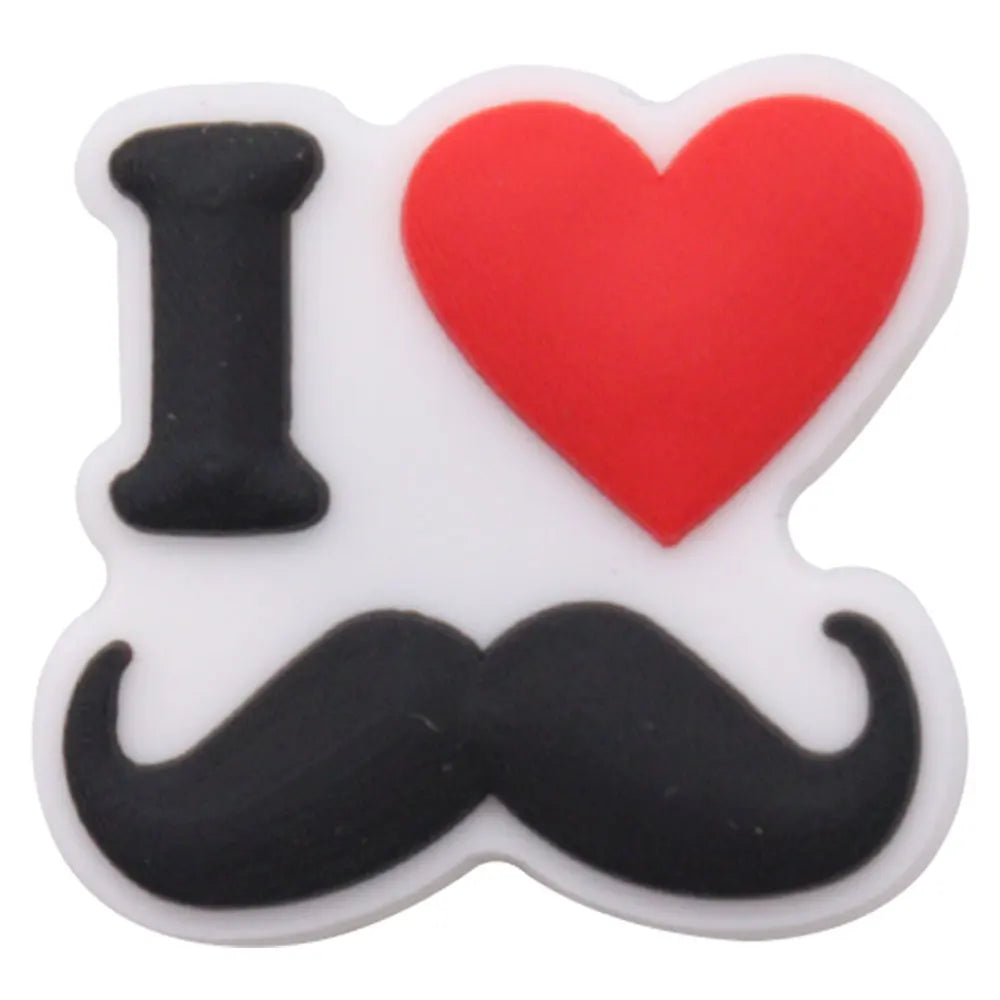 1Pcs I Love Papa Slippers PVC Shoe Button Charms - Best Dad Clog Accessories for DIY, Man Phone Case - Perfect Father's Day Gift for Dad, Husband, Grandfather - Home, Office & Casual Wear
