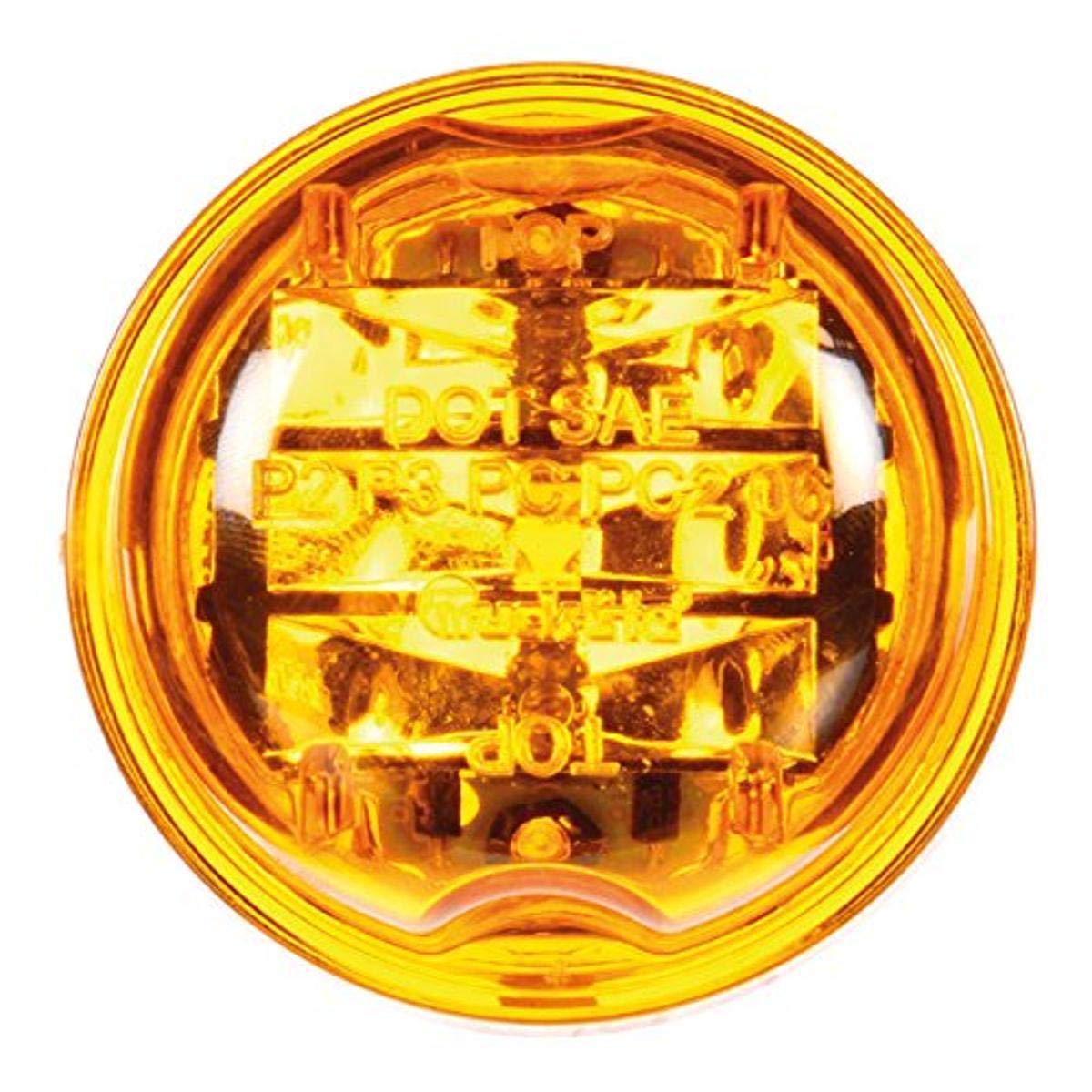 Truck-Lite 30275Y 30 Series Yellow 8 Diode LED Marker Clearance Light - Heavy Duty Truck & Trailer Safety Lighting for Night Visibility