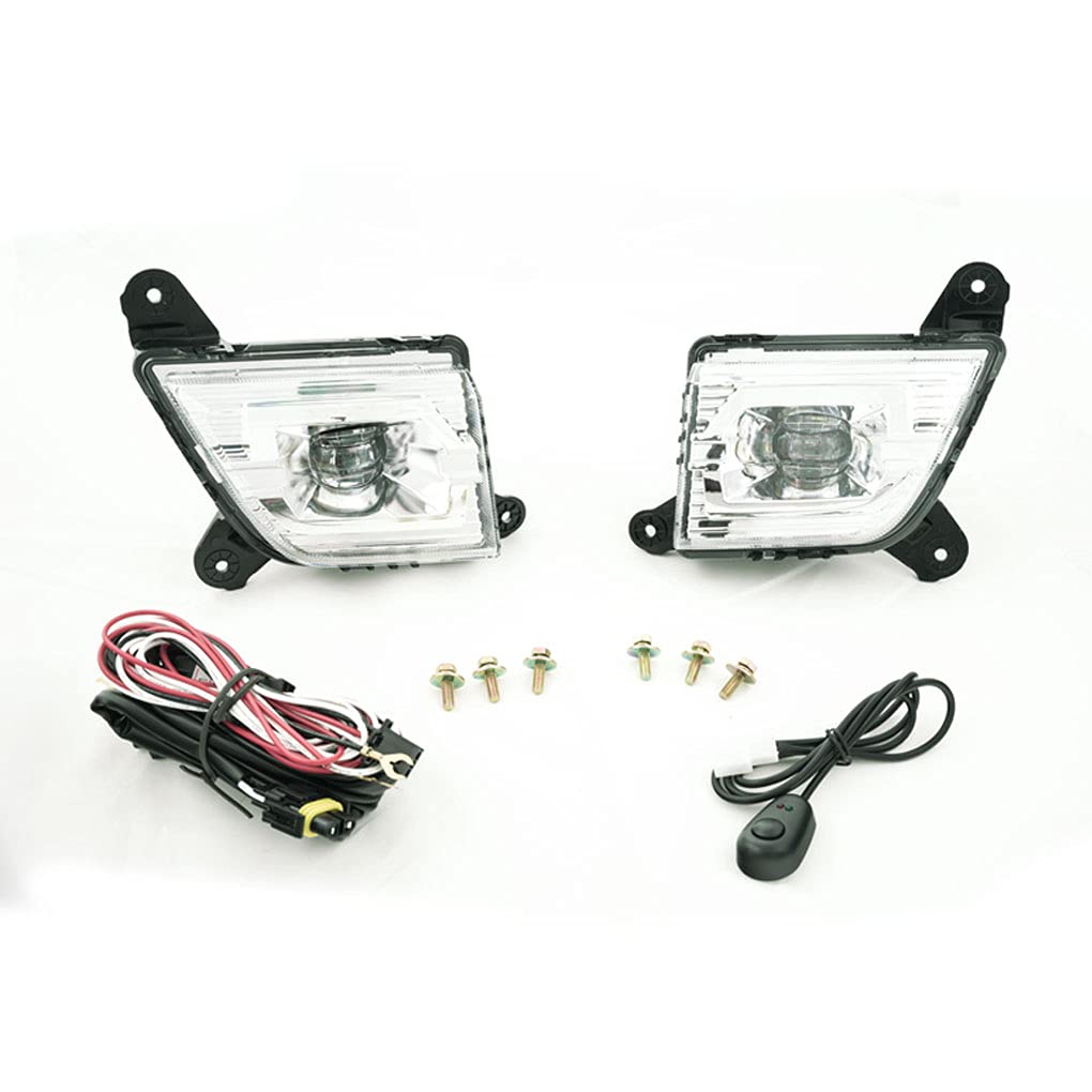 LED Fog Light Assembly for 2019-2022 Chevy Silverado 1500 2500 3500 - Next Gen Replacement Fog Lamps with Switch & Wiring Kit (Compatible with GM2593332, GM2592332, 84509652, 84509651) - Perfect for Night Driving & Off-Road Adventures