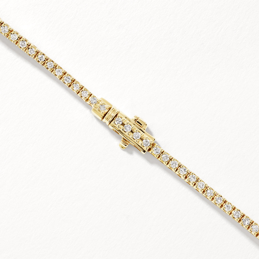 10K Gold Diamond Tennis Bracelet for Women - Elegant & Timeless Jewelry Gift for Anniversary, Wedding, or Special Occasions