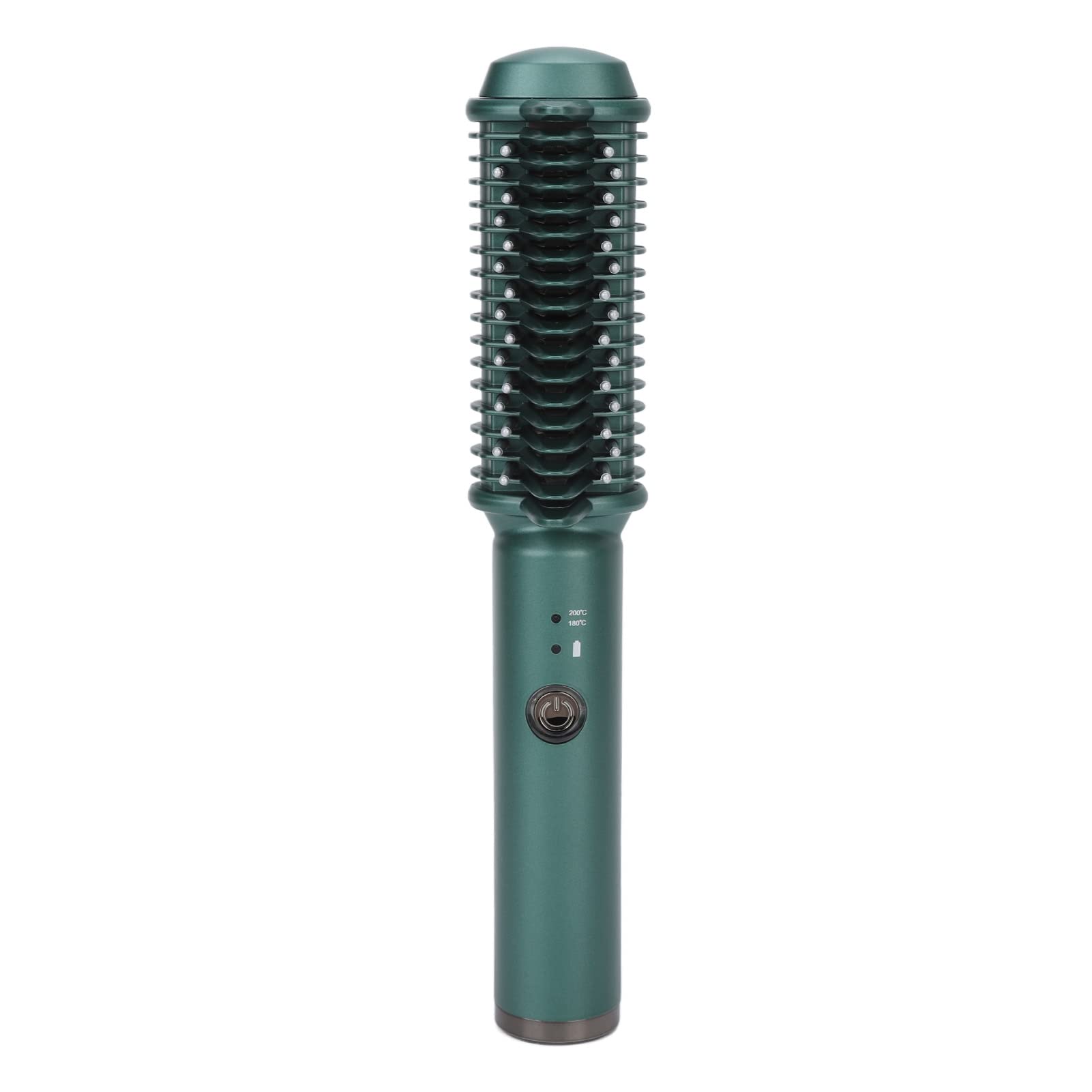 Professional Hair Straightener & Curling Brush with 2600mAh Battery - Even Heat Styling Tool for Straight, Wavy or Curly Hair - Perfect for Home, Salon & Travel Use