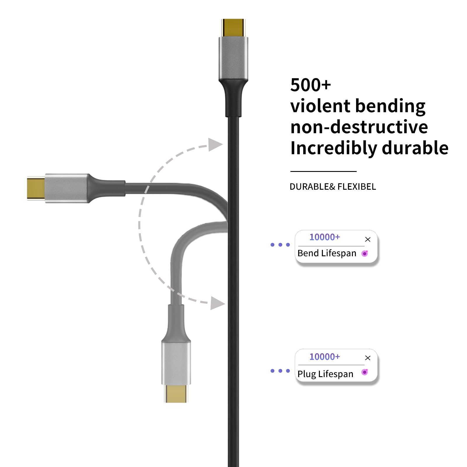 ARZOPA USB C to USB C Cable 3.3ft - 60W Fast Charging & High-Speed Data Transfer Cord for iPhone 15, MacBook, iPad, Samsung Galaxy - Perfect for Home, Office & Travel Charging Needs