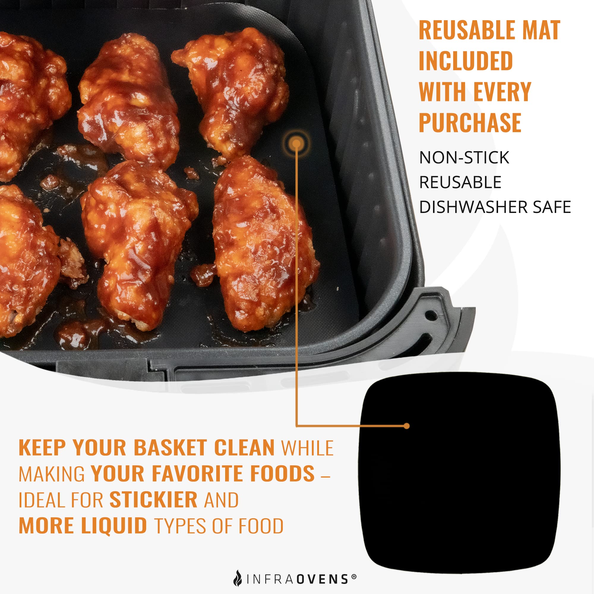 Non-Stick Air Fryer Parchment Paper Liners - Square Perforated Sheets for Chefman, Cosori, Dash, Nuwave, Philips & More | Bleached Safe Cooking Liners for Air Fryer Baskets, Pans & Trays | Perfect for Healthy Frying, Roasting & Baking at Home