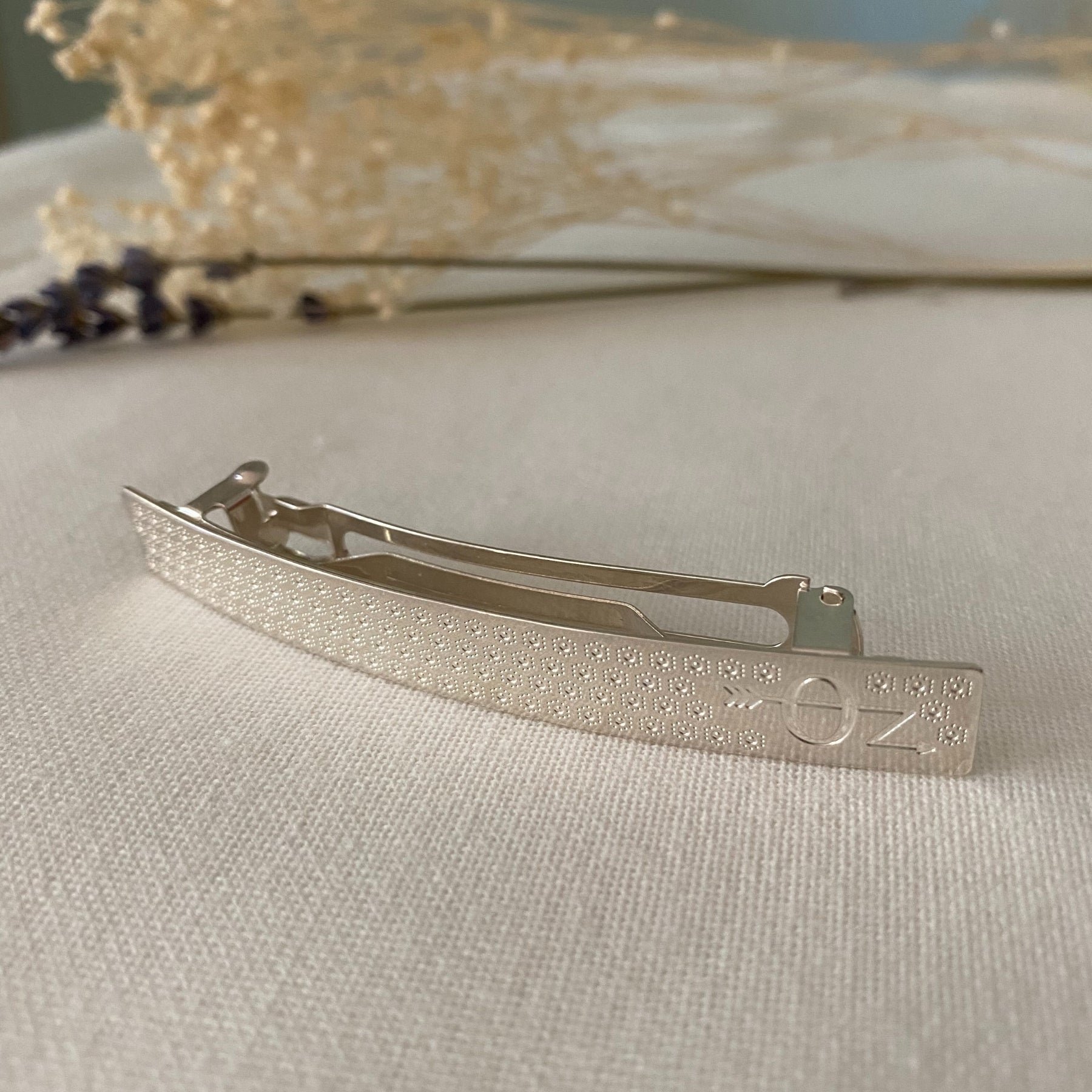 Elegant Silver Barrette Hair Clip with Decorative Design - Perfect for Weddings, Parties, and Everyday Hairstyling