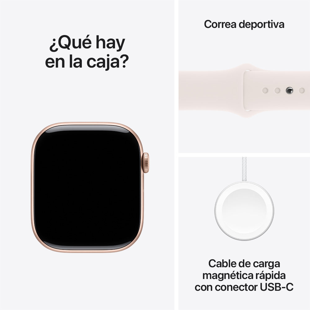 Apple Watch Series 10 GPS 46mm Pink Aluminum Case with Blush Sport Band M/L - Perfect for Fitness Tracking, Workouts & Everyday Wear