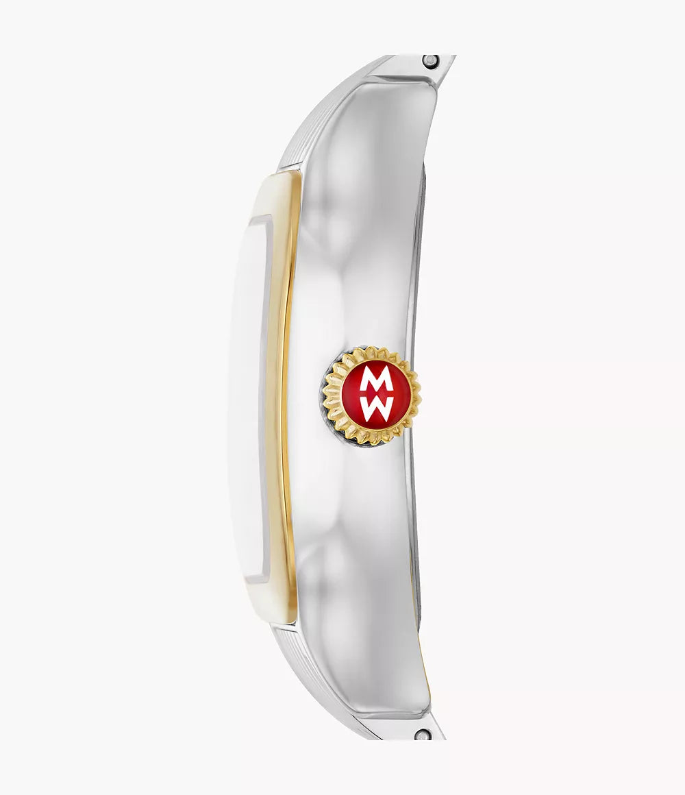 Elegant Meggie Two-Tone 18K Gold Plated Diamond Dial Watch for Women | Luxury Dress Watch for Formal Events & Special Occasions