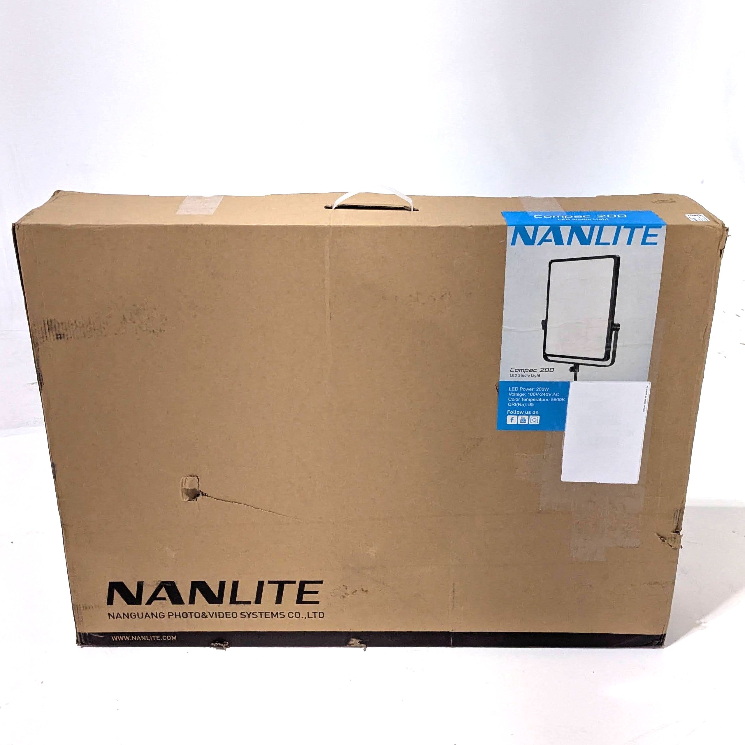 NanLite Compac 200 Dimmable 5600K LED Panel - Slim Soft Light for Photography & Video Studio - Open Box Excellent Condition | Perfect for YouTube, TikTok, Portrait & Product Photography