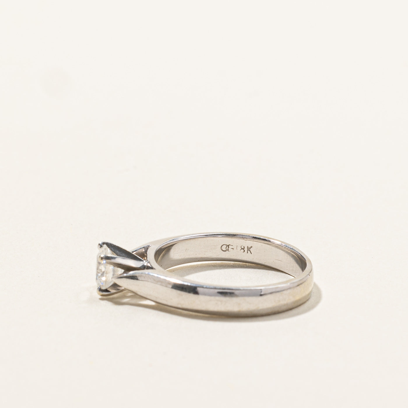 0.42ct Solitaire Diamond Engagement Ring for Women - Size 4.5 | GIA Certified Round Cut Diamond Wedding Band | Perfect for Proposals, Anniversaries & Special Occasions