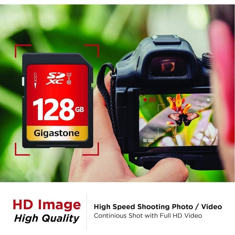 Gigastone 8GB 16GB 64GB 128GB SD Memory Cards - High Speed Class 10 UHS-I for Camera, DSLR, Dash Cam, Drone & Action Camera - Single & Multi Pack Options