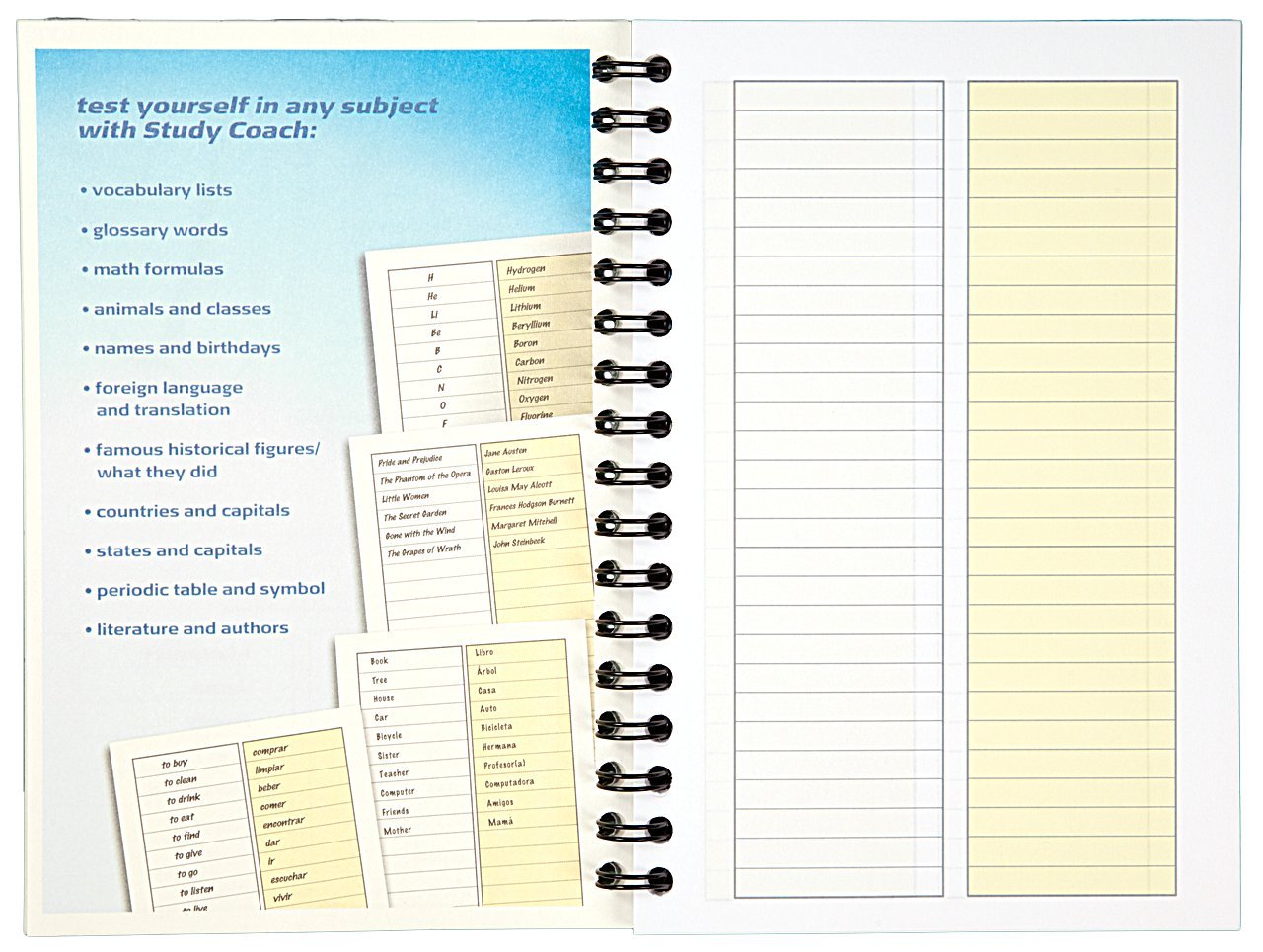 Mead Study Coach Notebook - Red (72723) | Durable Spiral Bound for School, College & Office Note Taking