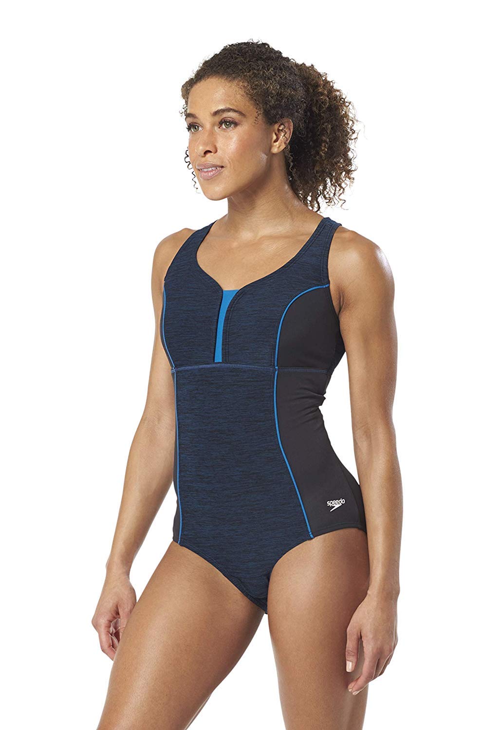 Speedo Women's One Piece Swimsuit - Endurance+ Touchback - High Performance Competitive Swimwear for Lap Swimming, Training & Water Aerobics