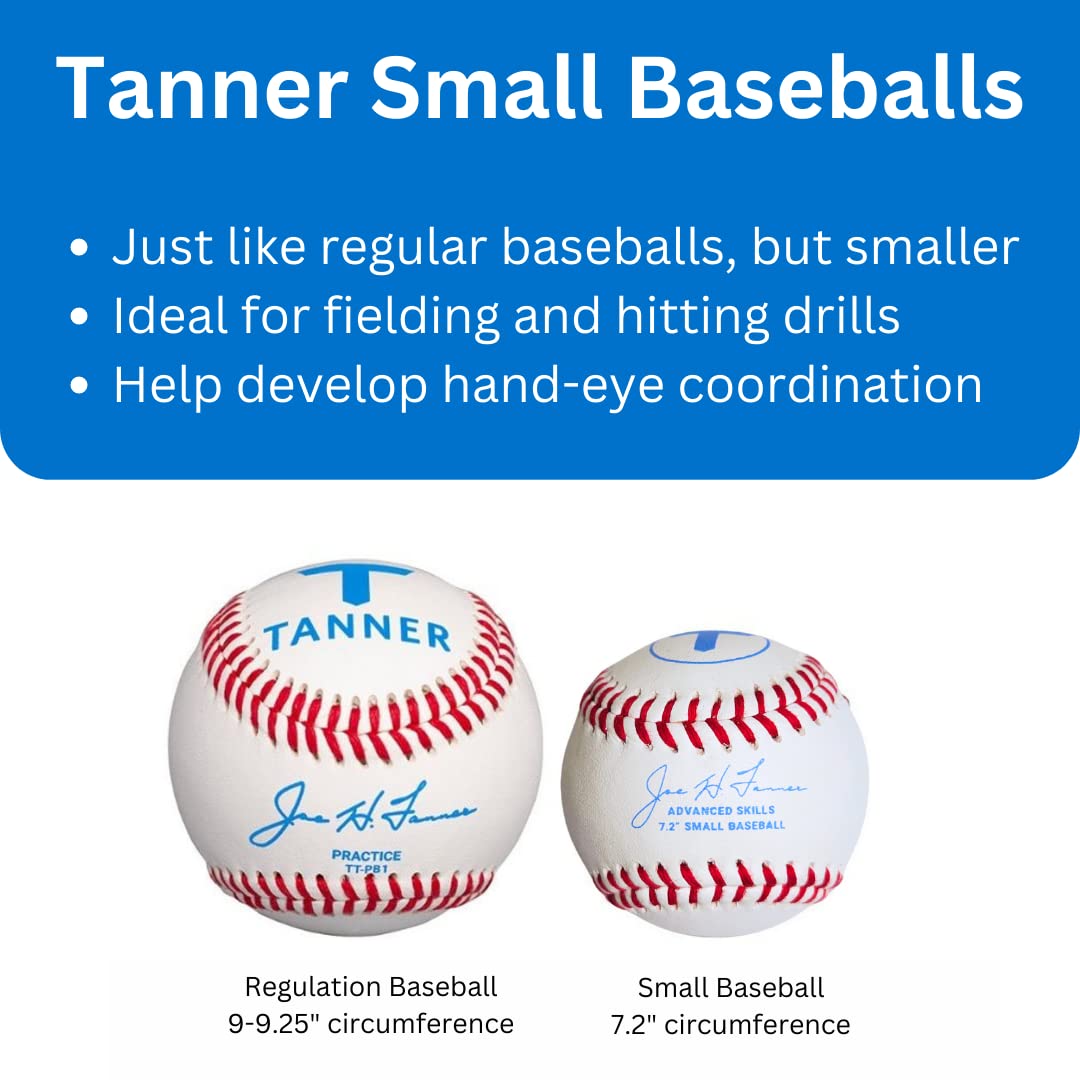 Premium Mini Baseballs for Hand-Eye Coordination Training - 1 Dozen Real Leather Practice Balls for Baseball & Softball Players - Perfect for Batting Drills, Fielding Practice & Youth Training Sessions