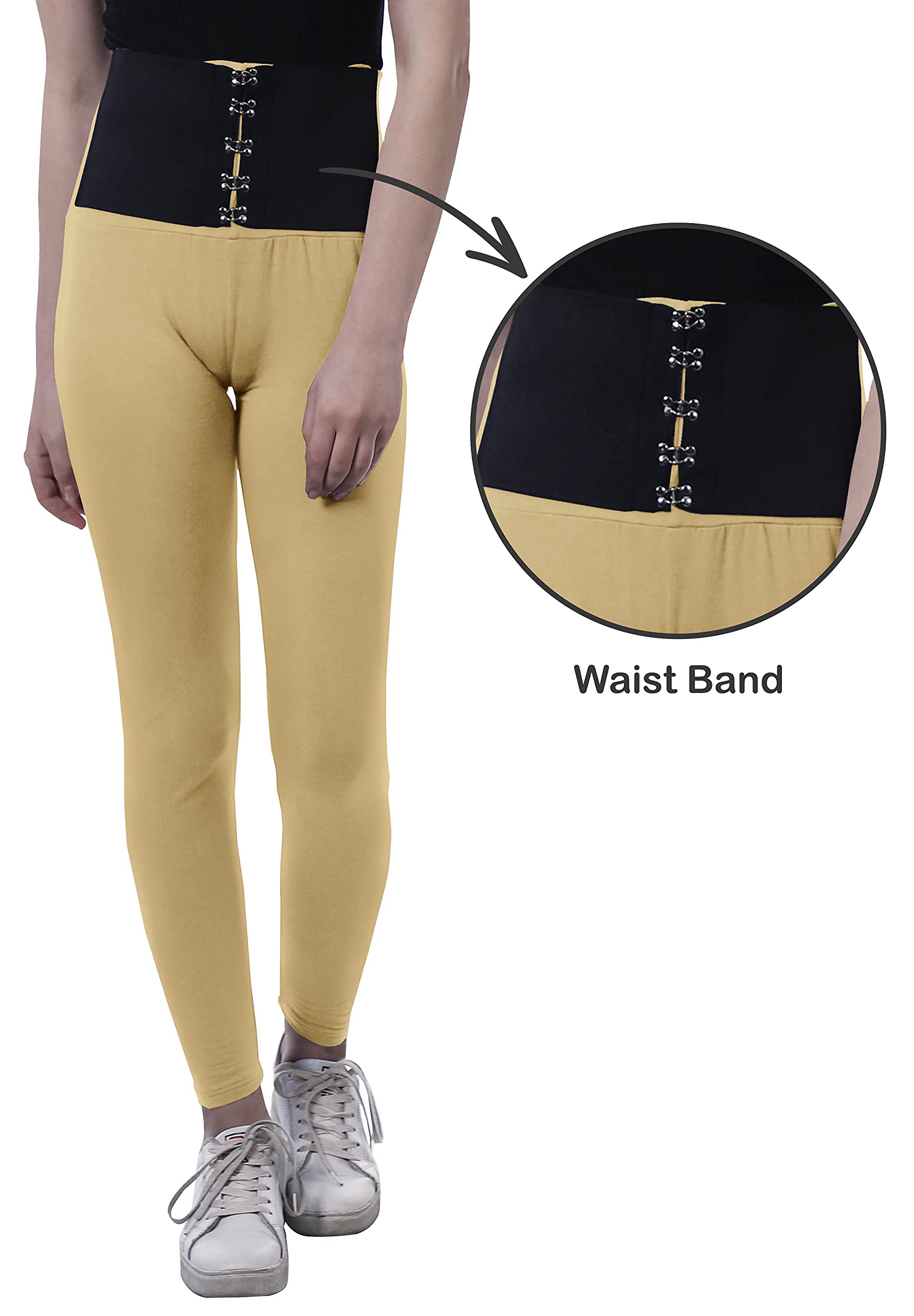 High Waisted Yoga Pants for Women - Corset Style Workout Leggings | Moomaya Trendy Fitness Wear for Yoga, Gym & Running