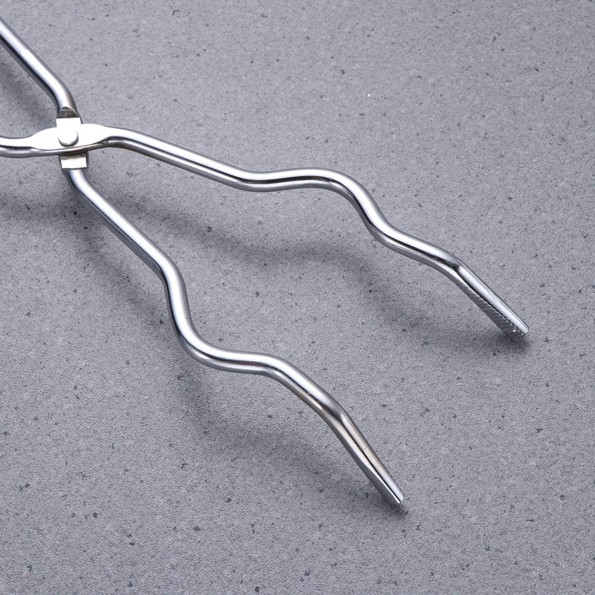 Laboratory Flask Tongs & Beaker Clamp Set - High Quality Flask Holder, Crucible Clamp for Chemistry Experiments, Science Class & Lab Research