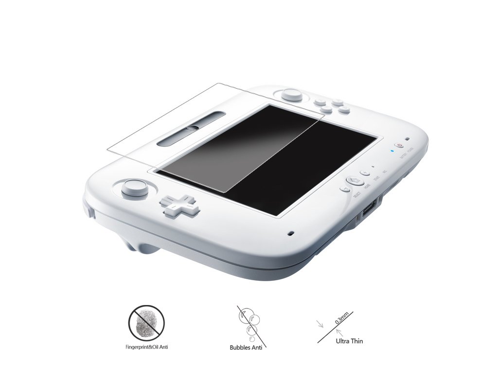 Premium 2-Pack Tempered Glass Screen Protector for Nintendo Wii U - 0.3mm Ultra-Thin 2.5D HD 9H Hardness Scratch-Resistant Screen Protector Film - Perfect for Gaming Protection & Long-Lasting Use