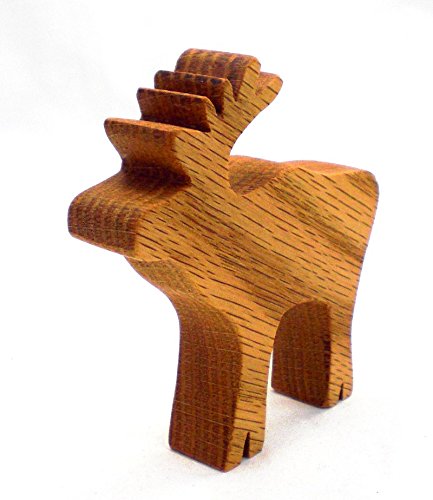 Handmade Wooden Moose Toy for Kids - Eco-Friendly & Safe Wooden Animal Figure - Perfect for Playtime, Nursery Decor, and Gift Giving